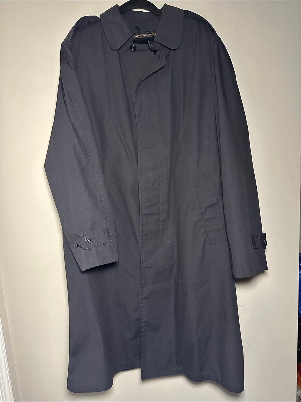 DSCP Quarterdeck collection vintage two part Classic Men's Black Trench Coat